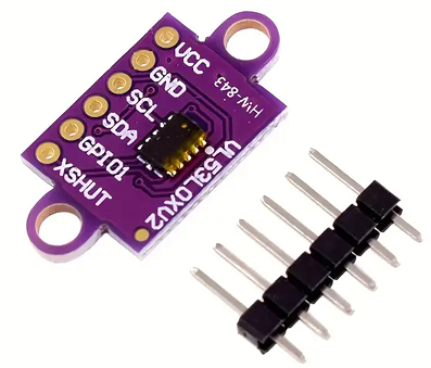 Modulis: Lāzeru tālmērs (attāluma mērītājs), 12.5x25x3mm, 2.8...5VDC, I2C
