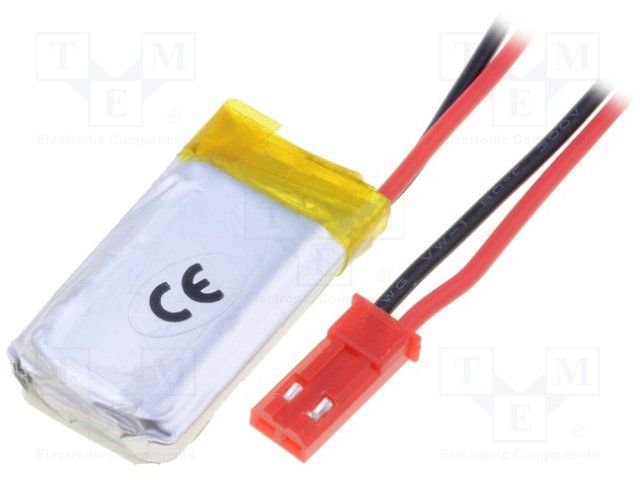 Akumulators Li-pol, 3.7V/250mAh, izvadi, 6x17x30mm