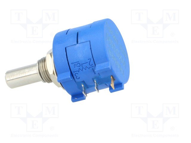 10K/2W maiņigs rezistors daudzapgriežams, metāliska ass 6mm