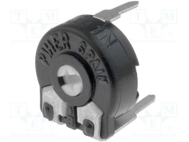 25K pieskaņošais horizontalais rezistors, 150mW, ±20%, 200V, Ø10.3x4.5mm, krusts atvere