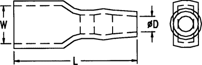 Aizsardzības plēves vaciņš kontaktam 5,8mm, vads 3mm, spailem 4.8mm
