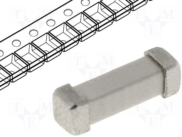 0.5A UMT Drošīnātāji, lēni, 250VAC/125VDC, 10.1x3x3mm, SMD