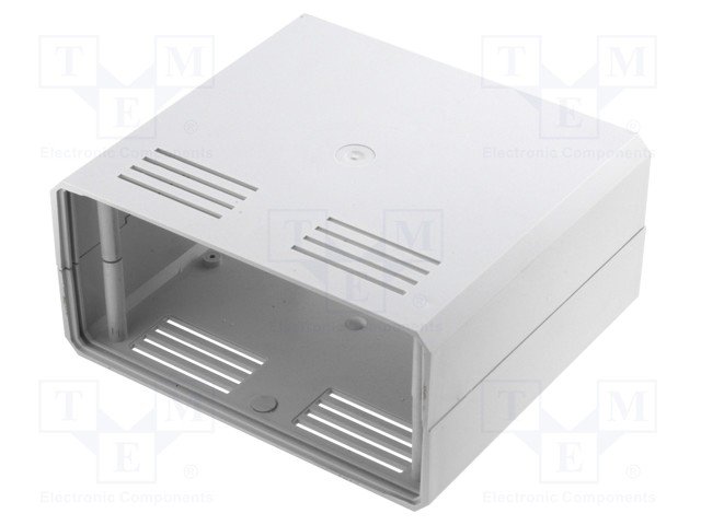 Plastmasas korpuss, 180x160x85mm, ABS, pelēkā krasa, ar ventilāciju