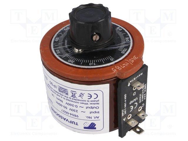 Regulējamais autotransformators, 230Vac, Uizeja:0...260V, 1A, 1.5kg, Pēc iepriekšēja pasūtījuma