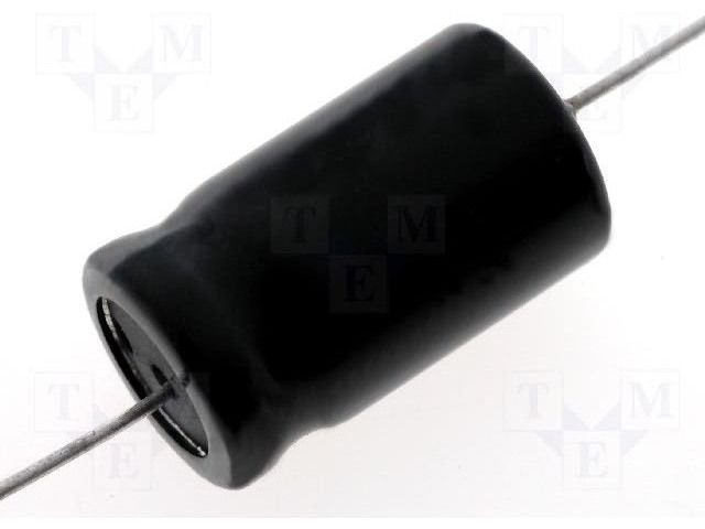 100/100V, -40...85°C, Ø18x39mm, ±20%, kondensators elektrolitiskais nepolārais ar aksialiem izvadiem, audio equipment,-II-, SR PASSIVES