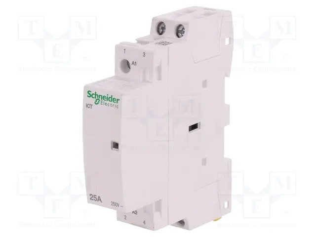 Kontaktors AC24V, NOx2, 2x25A, DIN, IP20, divi kontakti uz saslēgšanu, 18x81mm, SCHNEIDER ELECTRIC, Pēc iepriekšēja pasūtījuma