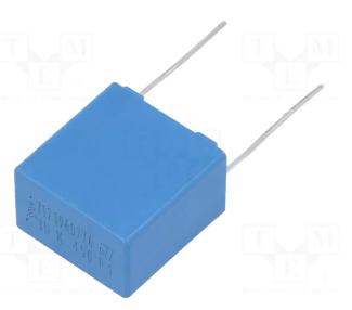 1mkF/450VDC, 220VAC, ±10%, polipropilēns kondensātors, 15mm, 11x18.5x18mm, EPCOS