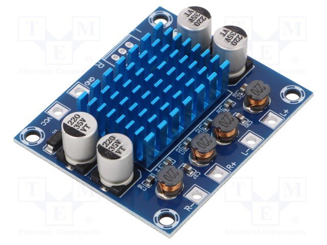 Modulis: audio, jaudas pastiprinātajs TPA3110, Digital Audio, Stereo, 2x15W, DC8...26V, 53x45x14mm