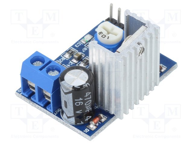 Modulis: audio, jaudas pastiprinātājs, mono, 18W, 6...12VDC, 32x23mm, TDA2030A