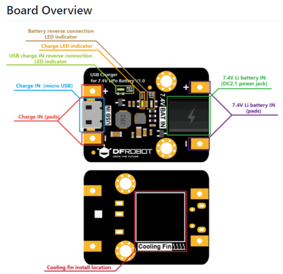 Modulis: Li-po/li-ion uzlādēšanas ierīce, 2 baterijas, 8.4/7.4VDC, 1A, microUSB-B, 28x37x10mm