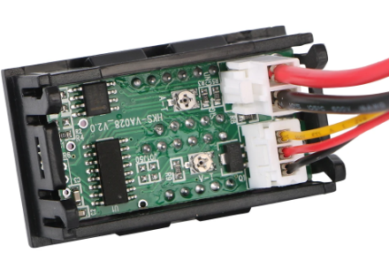 Modulis: Ciparu voltmetrs(sarkana)/ampērmetrs(zila), U=0...100VDC, I=0...10A, 48x29x25mm, Operating voltage:DC4.5...30V