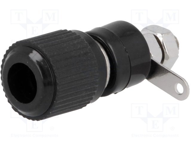 Testera ligzda, 4mm, šasijai, melnā krasa