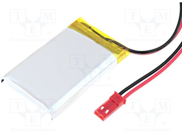 Akumulators Li-pol, 3.7V/850mAh,vadi, 6.0x30x48mm