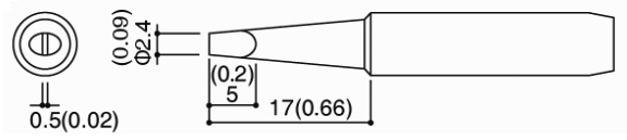 Loduzgalis 3.2mm(plakans skrūvgriezis), lodešanai stacijai ETC-RW900D