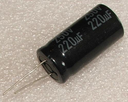 220/250V, 105C, Ø22x43mm, ±20%, Kondensators elektrolītisks, 2000h, NA, ar lokaniem izvadiem