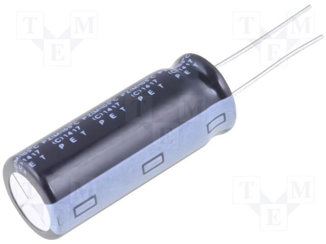 220/200V, 105C, Ø14.5x55mm, ±20%, Kondensators elektrolītisks, 2000h, ELITE, ar lokaniem izvadiem