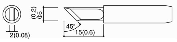 Loduzgalis 5.0mm(nazis), lodešanai stacijai ETC-RW900D