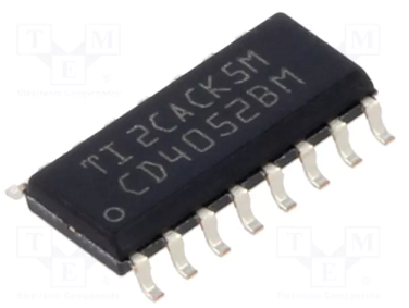 CD4052BM SMD Mikroshēma Dual 4-Channel Analog Multiplexer/Demultiplexer, SO16
