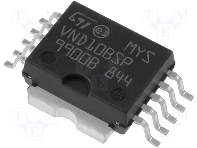 VND10BSP-E SMD Mikroshēma driver, high side driver, 5.6A, 40V, PowerSO10