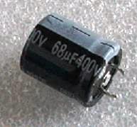 68/400V, 105C, Ø22x25mm, ±20%, Kondensators elektrolītisks, 2000h, Jamicon, SNAP-IN