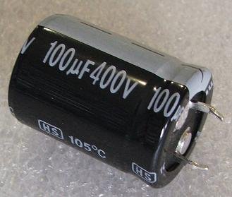 100/400V, 105C, Ø22x25mm, ±20%, Kondensators elektrolītisks, 2000h, SNAP-IN, Jamicom