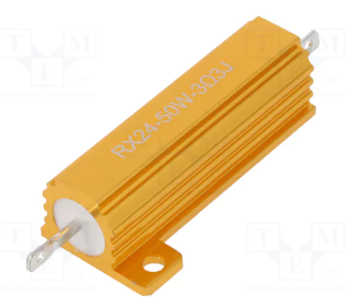 3R3 50W, ±5%, Rezistors ar radiatoru, 49.1x29.7x14.8mm