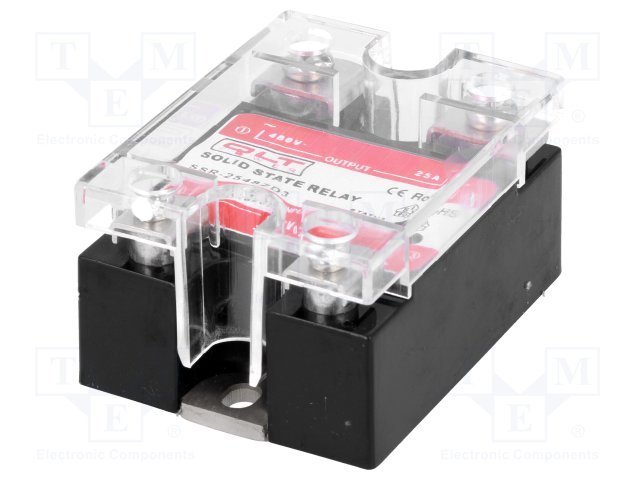 SSR-2548ZD3 Pusvadītāju relejs, 1 fāze, Uspol=3÷32VDC, Ukom=44÷440VAC, 25A, Series: SSR-Z, zero voltage switching