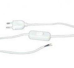 Tikla vads 230VAC, ar sledz., balts, 1.5m