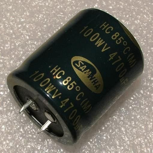 4700/100V, 85С, Ø35x40mm, ±20%, Kondensators elektrolītisks, 2000h, SNAP-IN, SAMWHA