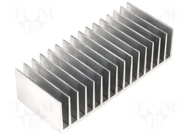 Radiators 190x80x50mm, aluminijs, sudraba krāsa