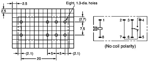 Relejs DC48V, SPDT, 16A/250VAC, 16A/30VDC, 4.17kΩ(11mA), viens kontakts uz saslēgšanu, 29x13x25.5mm, OMRON OCB
