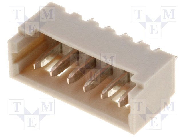 6pin, ligzda/papa, šasijai, solis=1.25mm, taisns, THT, 125V/1A, Micro serija