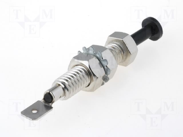 Gala slēdzis, SPST-NC, ON-(OFF), konektors 6.4x0.8mm, L=68mm