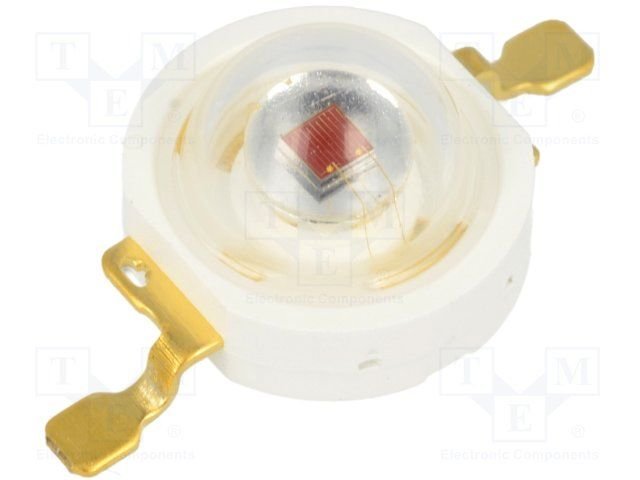 Ultra spožas gaismas diode, 1W, 1.75...2.2V/350mA, 51.7-58.9lm, 130grad., EMITER, sarkana krasa