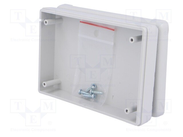 Plastmasas korpuss, 84x124x30mm, ABS, pelēkā krasa