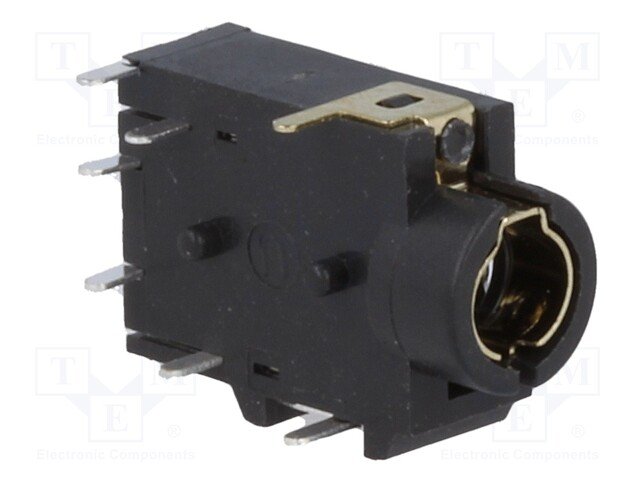 3.5mm (4 kont.) ligzda, stereo+video, plastmasas, THT, 2 x on/off, 10x5x12mm, CLIFF