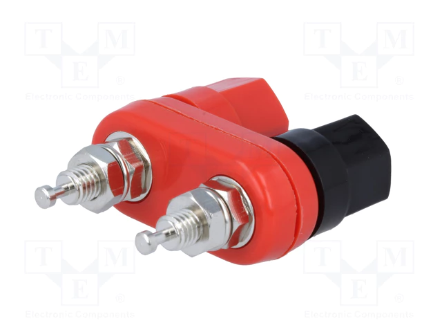 Testera 2*ligzda (melns+sarkans), 4mm, 10A/60VDC, šasijai