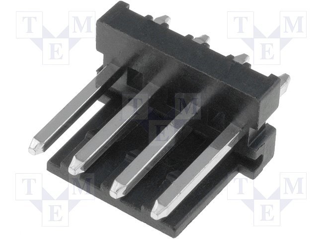 4pin, ligzda/papa, šasijai, solis=3.96mm, taisns, THT, 300V/8A, CE156