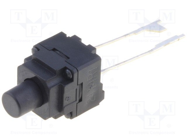 Mikroslēdzejs horizontāls, SPST-NO, OFF-(ON), 0.05A/12VDC, THT, 8x8x9mm, 1.96N, L=4mm, IP67, 2pin, OMRON