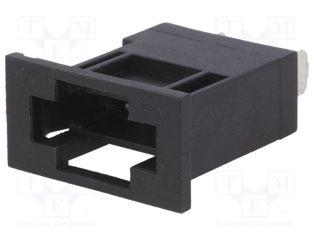 Drošinātāju turētājs, AUTO(19mm, 32VDC, 20A), spailes 6.3mm, panelim ar ar sprūdiem