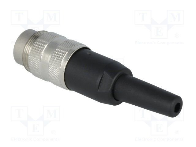 7Pin rūpņiecības savienotājs uz vadu "papa" dakša, 5A/300V, IP40, Ag, 360grad., apaļš, serija C091A, Pēc pasūtījuma