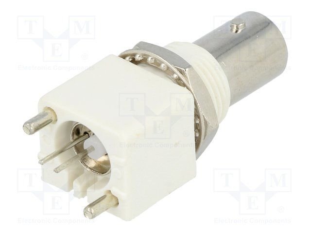 BNC ligzda, šasijai, izolēts, taisns, 50Ω, THT