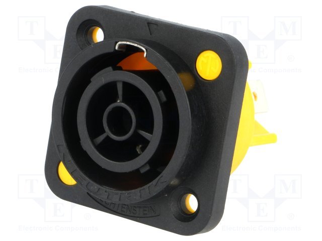 Tikla štekers, 250VAC, 16A, 3pin, (PowerCon TRUE1 Neutrik), 2 skrūves, šasijai