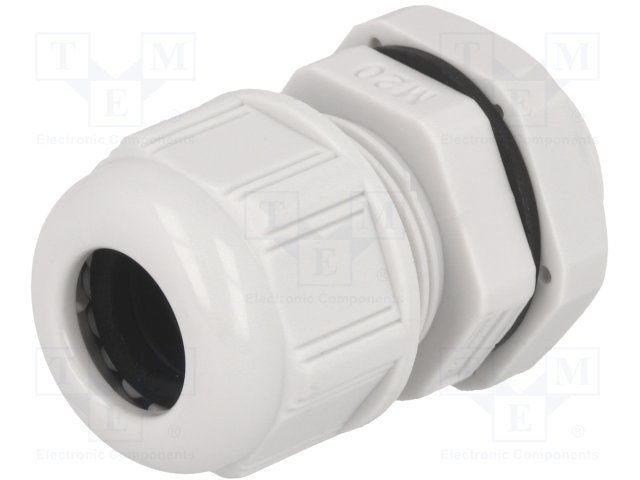 Kabeļu ievade 7...12mm, IP68, -40...100°C, poliamids, M20, pelekā krasa