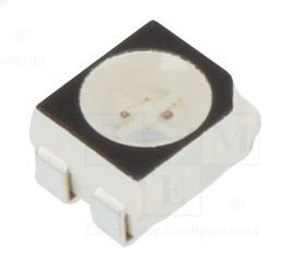 Gaismas diode SMD, sarkans/dzeltens, 3528, 1.8..2.4/1.8..2.4V/20mA, 120-180mcd/180-280mcd, 120grad., melna augša, PLCC4