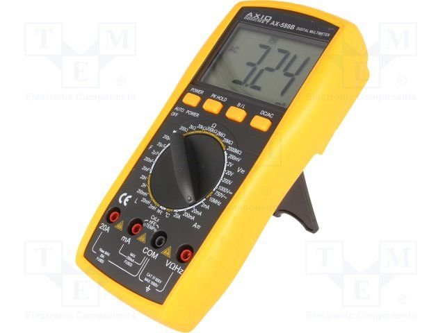AX-588B Multimetrs (barošana 1 baterija 9V 6F22)