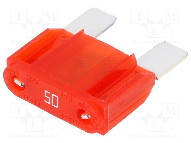 Drošinātājs auto MAXI, 50A, 32V, 29 x 35 x 9mm
