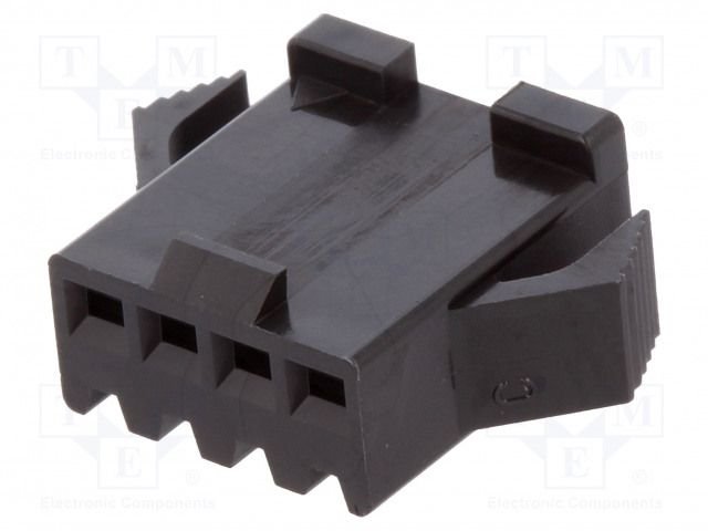 SM connector, 4pin, štekers/mama uz vadam, bez kontaktiem, solis=2.5mm, 250V/3A