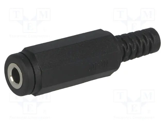 3.5mm ligzda, mono, plastmasas, uz vadu, ar amortizatoru, LUMBERG