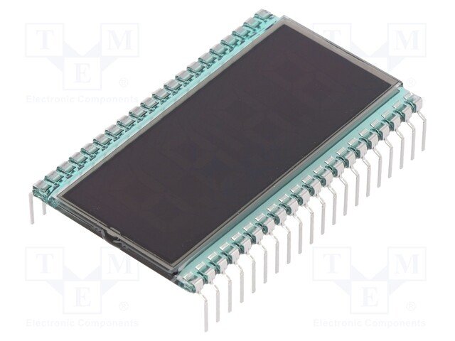 7LED indikators, ceturtkāršs, 12.7mm, LCD, STN Positive,  logs 44.5x16.5mm, gabarits 50.8x30.5x1.1mm